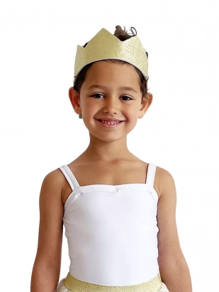 Couronne dorée à paillettes ajustable à velcro Ratatam