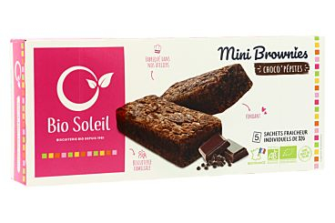 Mini brownies choco' pépites noir bio Soleil