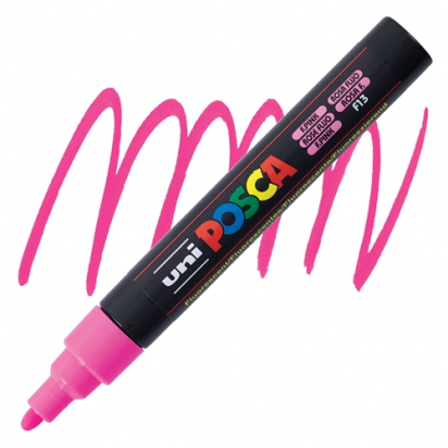 Marqueur PC5M pointe moyenne 1,8-2,5 mm Rose fluo POSCA