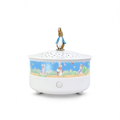 Veilleuse - Projecteur d'Etoiles Pierre Lapin© 14 Cm - Musical - Détection des Pleurs - Rechargeable USB Trousselier