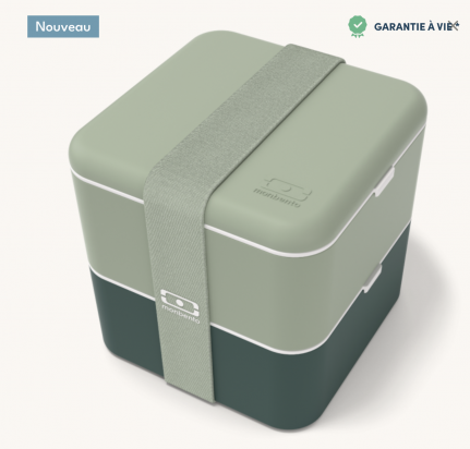 Le bento carré Made in France MB Square vert Bicolor Monbento