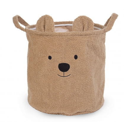 Panier de rangement Teddy brun 40X40X40 cm Childhome