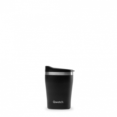 Gobelet isotherme inox avec couvercle 240 ml Noir Qwetch