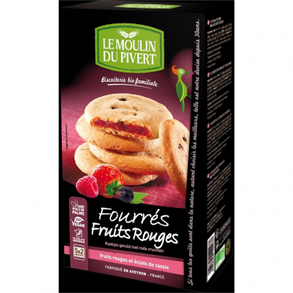Cookies fourrés fruits rouges Moulin Piver