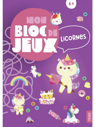 Mon bloc de jeux Licornes Fleurus