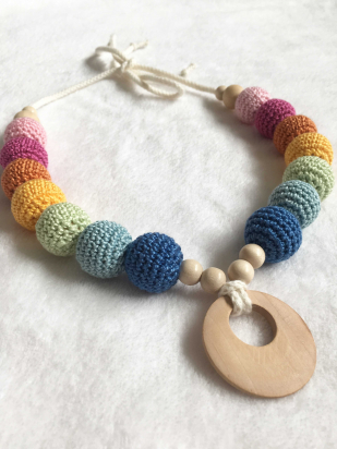 Collier d'allaitement et portage - Rainbow light - Adénate