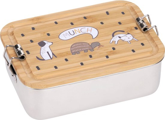 Lässig Lunchbox en acier inoxydable Bamboo Happy Prints