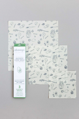 Lot de 3 films alimentaires réutilisables S/M/L - Abeego