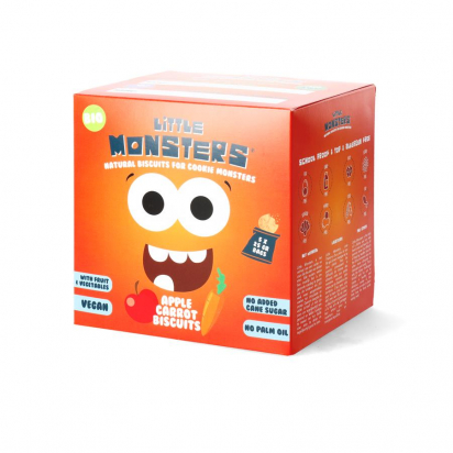 Biscuits pomme et carotte LITTLE MONSTERS 125g