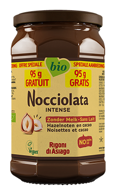 Pâte à tartiner cacao et noisettes BIO - 740g + 95 gratuit - Nocciolata