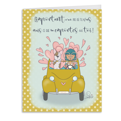 Popie Carnet A5 "L'important n'est pas ou tu vas mais ce que tu emportes avec toi"