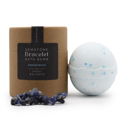Bombe de Bain avec Bracelet en Gemme - Sodalite