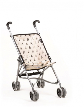 Poussette écru pour poupée Minikane