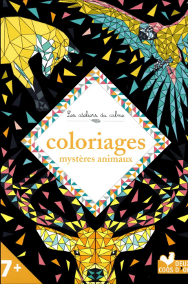 Coloriages mystères animaux Deux coqs d'or