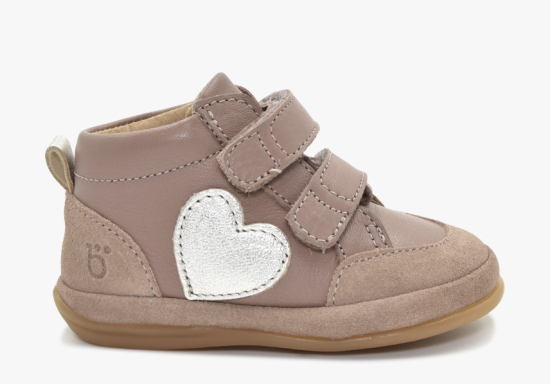 Chaussures Aubépine cœur Premiers pas Vieux rose Champagne pointure 21 Benjie