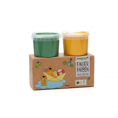 Peintures au doigt Vert et Jaune Neogrün