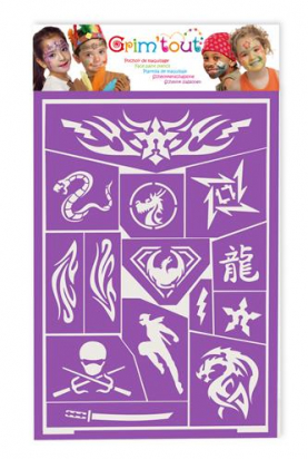 Pochoir de maquillage Ninja Grim'tout