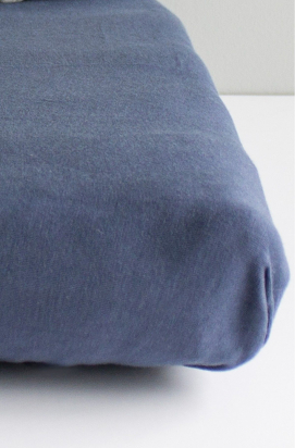Drap housse Bleu marine berceau/landau - COTON BIO - 50x83 cm - Kadolis