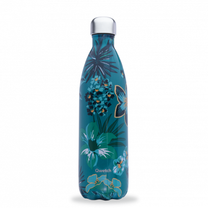 Bouteille Isotherme - 1L - Bornéo Bleu turquoise - Qwetch