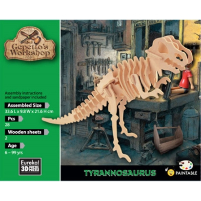 L'atelier de Gepetto Tyrannosaure Kit de construction en bois Eureka