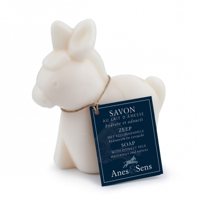 Savon au lait d'ânesse en forme d'âne parfum nature 150g Ane&sens