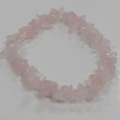 Bracelet en Éclat de Pierre - Quartz Rose