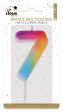 Bougie multicolore - chiffre 7