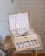 Boîte à bijoux Denise en PU Beige Maison Scarlett