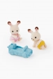 Les jumeaux lapin chocolat Sylvanian families