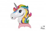 Ballon géant - tête de licorne - à poser