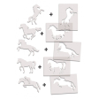 Pochoirs artistiques géants "Les chevaux" - crealign