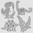 Peinture par points (dots)  dinosaures Aladine