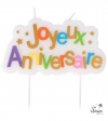 Bougie Joyeux Anniversaire - multicolore
