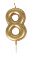 Bougie or - chiffre 8