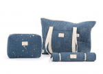 Matelas à langer Nomad - Gold bubble/night blue - Nobodinoz