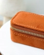 Mini boîte à bijoux de voyage Marie en velours Beige Maison Scarlett