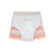 Short de bain avec couche Rayés blanc cassé pêche Lassig