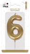 Bougie or - chiffre 6