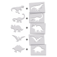 Pochoirs artistiques géants "Les dinosaures" - crealign