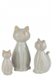 Petit Chat Assis Porcelaine Beige Jolipa