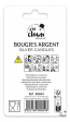 Bougie - argent - lot de 12