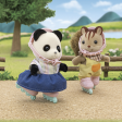 Sylvanian Families – Fille Panda avec Vélo, Remorque, Rollers et Accessoires de Pique-nique