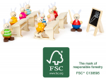 Lapins en bois à l'école - Small foot
