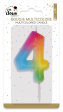 Bougie multicolore - chiffre 4