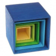 Cube empilable coloré en bois - Grimm's