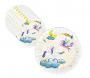 C&L Assiette Ø 23 cm - lot de 8 - licornes