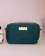 Trousse de toilette Charlotte en velours côtelé vert Maison scarlette