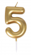 Bougie or - chiffre 5