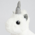 Porte-Clé Peluche Licorne Blanc Argent - 14 cm Histoire d'ours