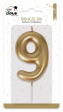 Bougie or - chiffre 9